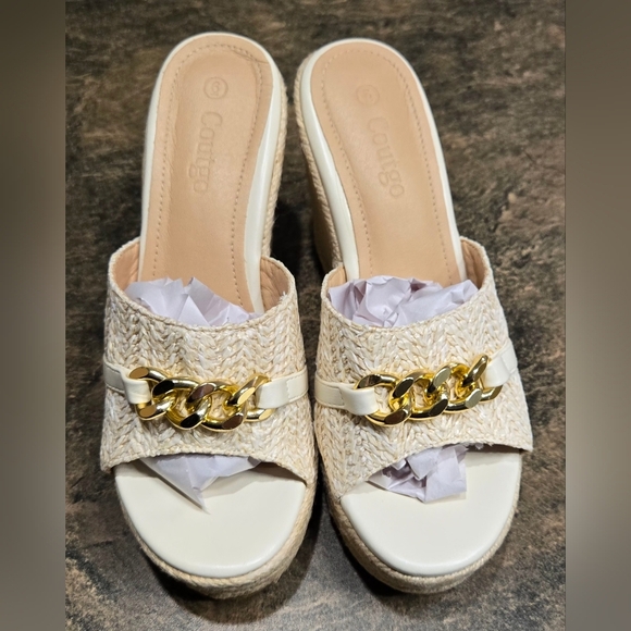 Coutgo Women's Wedge Sandals #754 NWOB - Picture 2 of 12